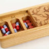 irds in Flight Laser Engraved Box, All Solid Cherry, Pill/Medication Box, Medium Depth, Vitamin Organizer